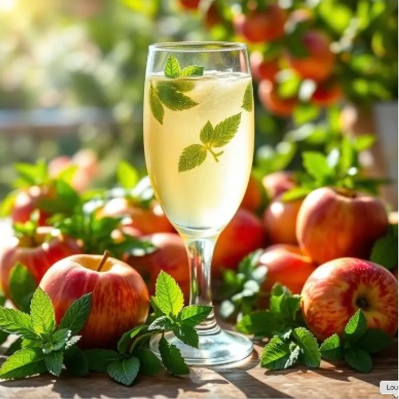 Refreshing Herbal Apple Mint Wine image